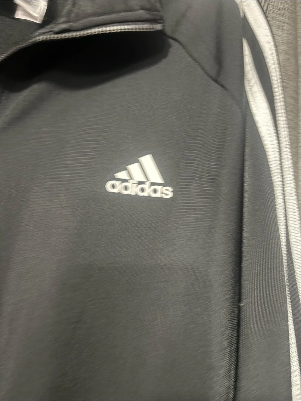Adidas Men’s 3 Stripes Black Zip Up Jacket Size XL